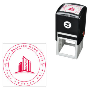 Custom Personalised Your Own Round Return Address Self-inking Stamp