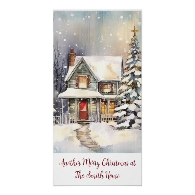 Custom Personalised Your Own Text Image Holiday  Poster (Front)