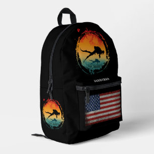 CUSTOM PERSONALIZE DIVERS VINTAGE PRINTED BACKPACK
