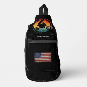 CUSTOM PERSONALIZE MOTOCROSS SPORTS VINTAGE SLING BAG