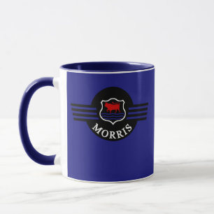 Custom Personalized blue Morris Minor mug