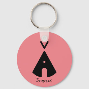 Custom Personalized Cute Tipi Key Ring