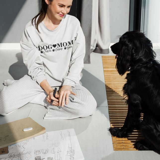 Custom Personalized dog name dog mom mama  Sweatshirt (Creator Uploaded)