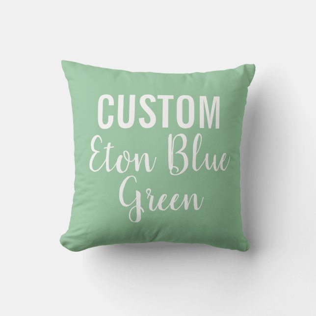 Custom Personalized ETON BLUE GREEN Throw Pillow (Front)