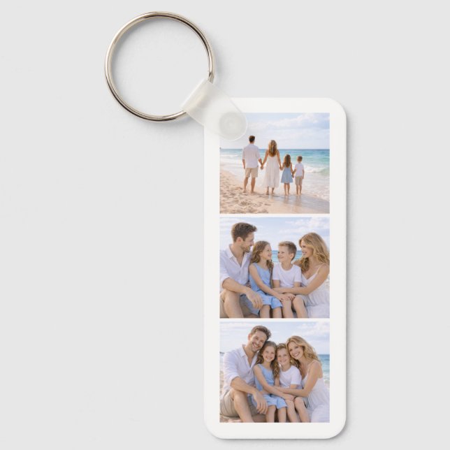 Custom Personalized Family Photo Key Ring (Front)
