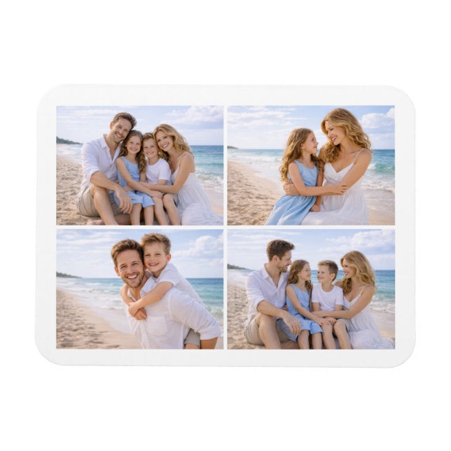 Custom Personalized Family Photo Magnet (Horizontal)