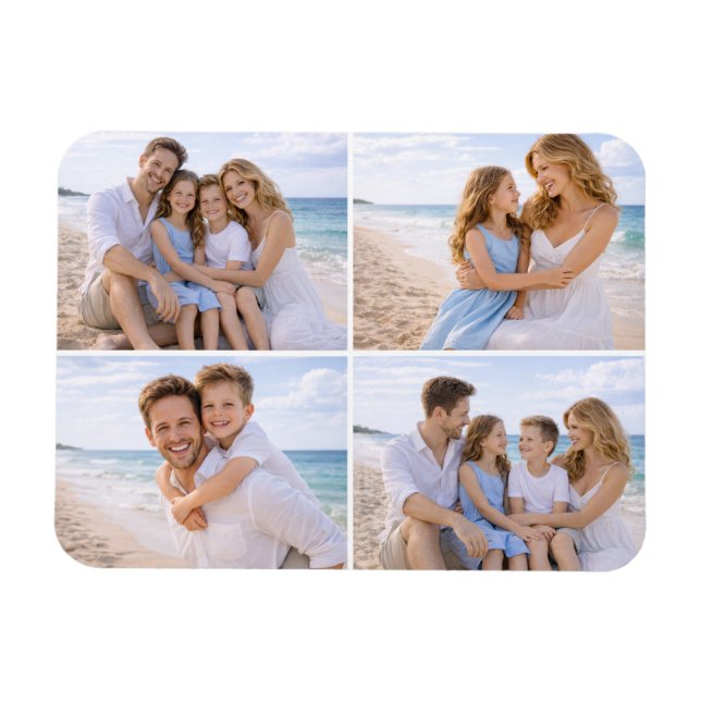 Custom Personalized Family Photo Magnet (Horizontal)