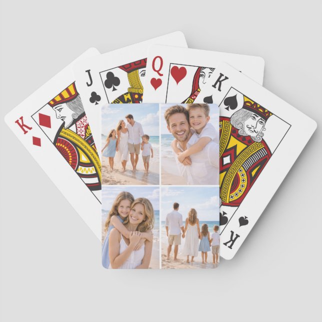 Custom Personalized Family Photo Playing Cards (Back)