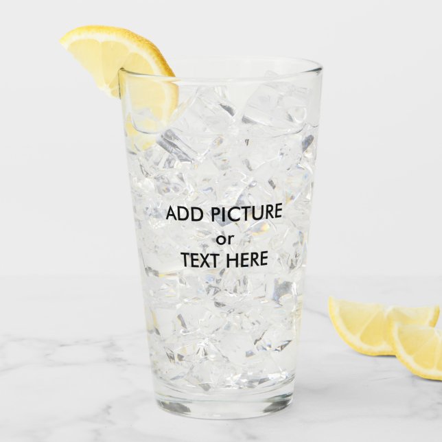 custom personalized glass cup (Front Ice)