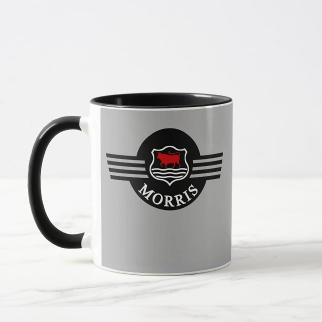 Custom Personalized Gray Morris Minor mug (Left)