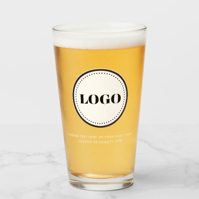 Custom Personalized Logo and Text Beer Glasses (Front Filled)