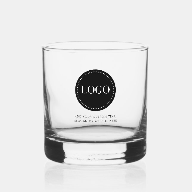 Custom Personalized Logo and Text Whiskey Glasses (Front)
