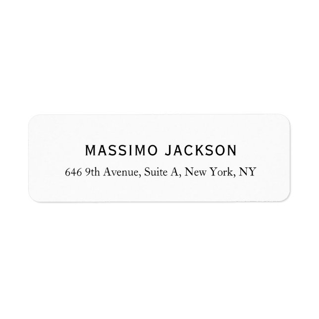 Custom personalized minimalist address name (Front)