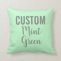 Custom Personalized MINT GREEN Throw Pillow