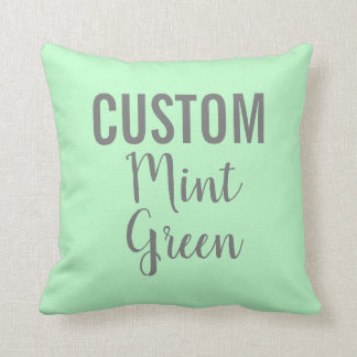 Custom Personalized MINT GREEN Throw Pillow
