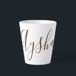 Custom Personalized Name Latte Mug<br><div class="desc">Custom mug with personalized name.</div>