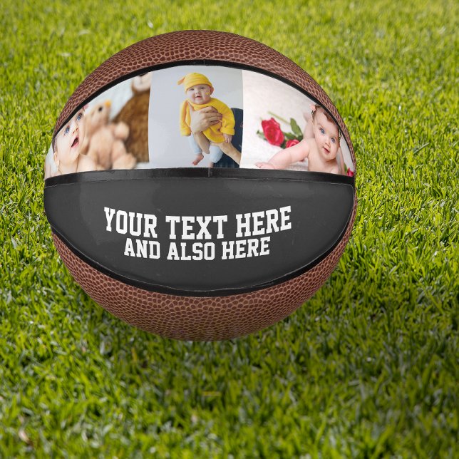 Custom Personalized Photo and Text Mini Basketball (Creator Uploaded)