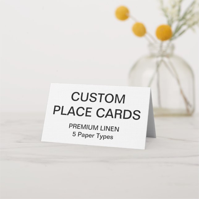 Custom Personalized Place Cards Blank Template (Front)
