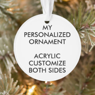 Custom Personalized ROUND ACRYLIC PHOTO ORNAMENT