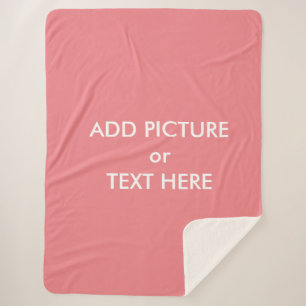 custom personalized sherpa fleece blanket pink