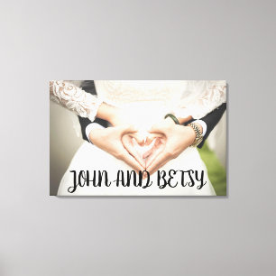 CUSTOM PERSONALIZED WEDDING PHOTO STRETCHED CANVAS PRINT