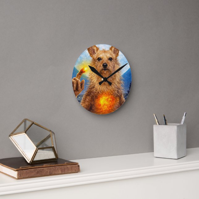 Custom Pet Art Acrylic Wall Clock – 10.75" Modern  (Office)