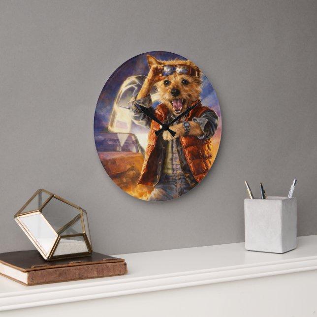 Custom Pet Art Acrylic Wall Clock – 10.75" Modern  (Office)