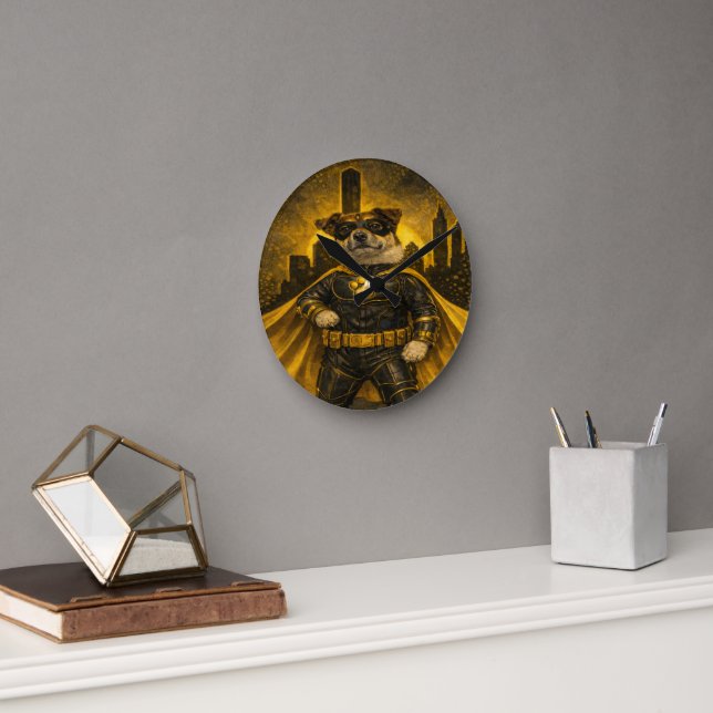 Custom Pet Art Acrylic Wall Clock – 10.75" Modern  (Office)