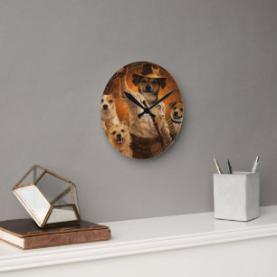 Custom Pet Art Acrylic Wall Clock – 10.75" Modern