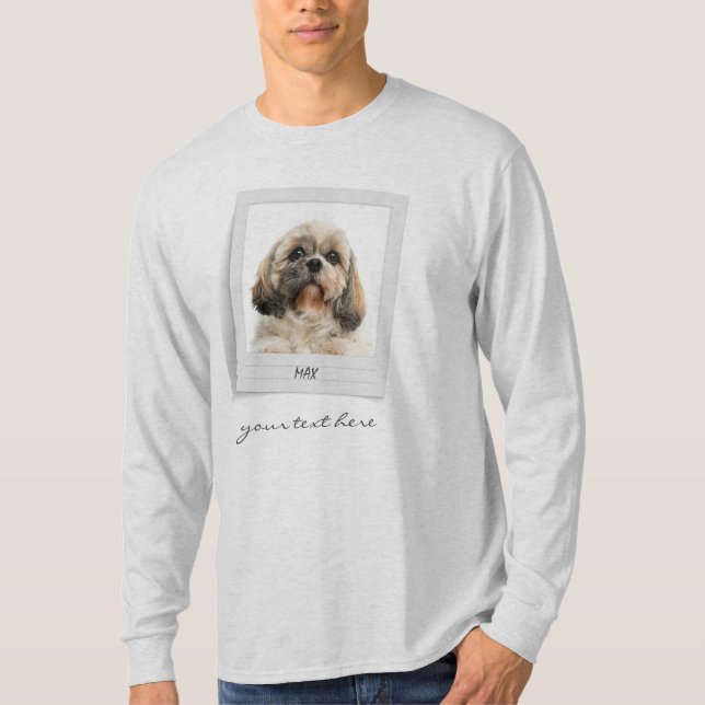 Custom Pet Birthday Photo Frame Personalised T-Shirt (Front)