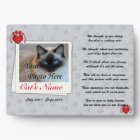 Custom Pet Cat Photo and Poem Memorial