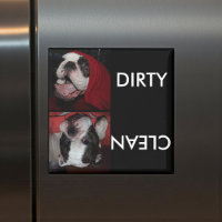 Custom Pet Dishwasher Clean or Dirty Magnet