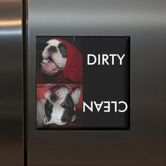 Custom Pet Dishwasher Clean or Dirty Magnet