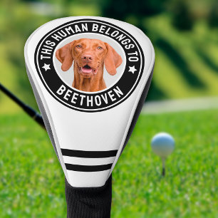 Custom Pet Dog Cat Photo Funny Gift Black & White Golf Head Cover