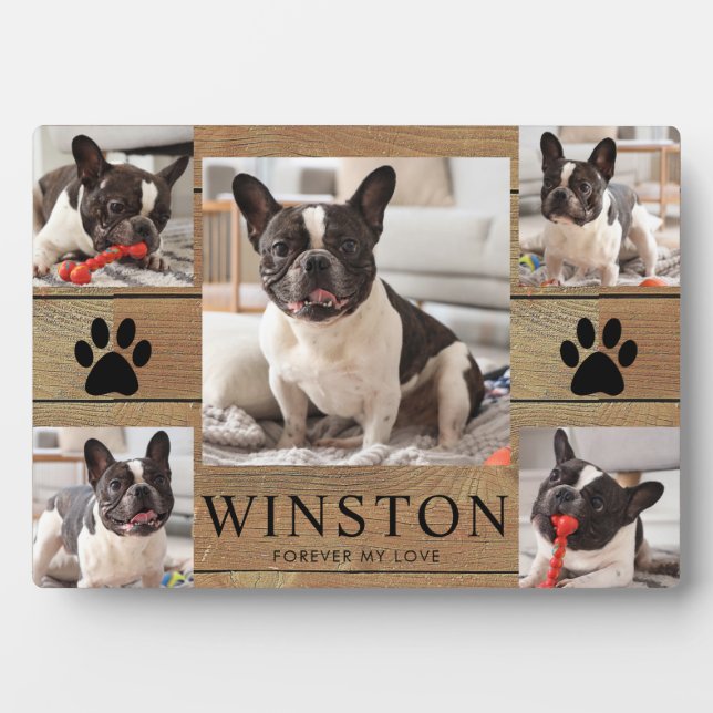 Custom Pet Dog Memorial Keepsake Photo Plaque (Front)