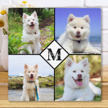 Custom Pet Dog Personalised Monogram Photo Collage Plaque<br><div class="desc">Celebrate your best friend with a custom Monogram Pet Photo Collage Plaque . When you have so many fun memories and photos, one photo isn't enough . Our Dog Photo Collage Plaque has four photos, and a monogrammed initial and name to personalise. Whether you have a new puppy, or to...</div>
