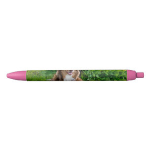 Custom Pet Dog Photo Black Ink Pen