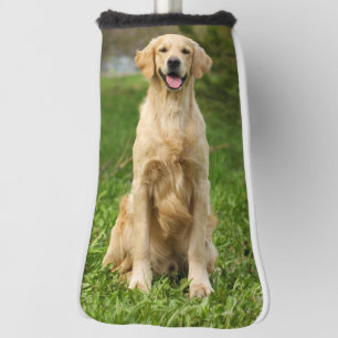 Custom Pet Dog Photo Golden Retriever Putter Golf Head Cover