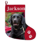 Custom Pet Dog Photo Holiday Red Personalised 