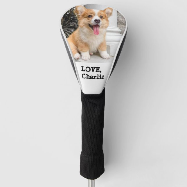 Custom Pet Dog Photo Personalised Golf  Head Cover (Front)