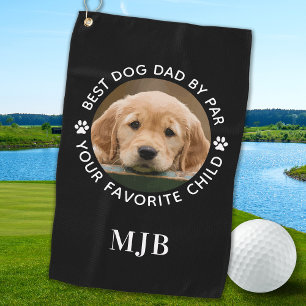 Custom Pet Dog Photo Personalised Monogram Golf Towel
