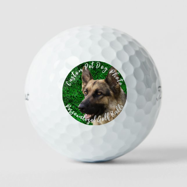 Custom Pet Dog Photo Personalised Titleist  Golf Balls (Front)