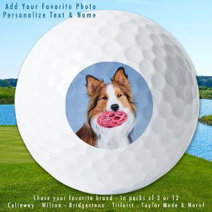 Custom Pet Dog Photo Simple Personalised Golf Balls
