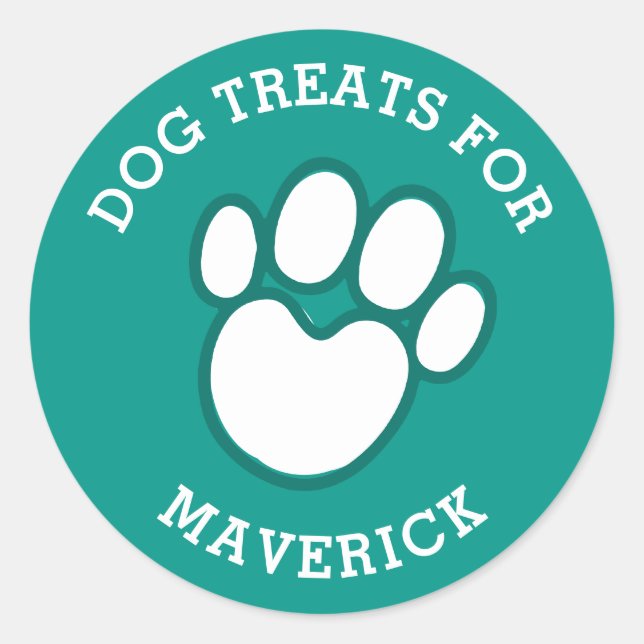 Custom Pet DOG TREATS Food Label (Front)