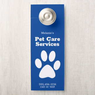 Custom Pet Dog Walking Sitting Service Door Hanger