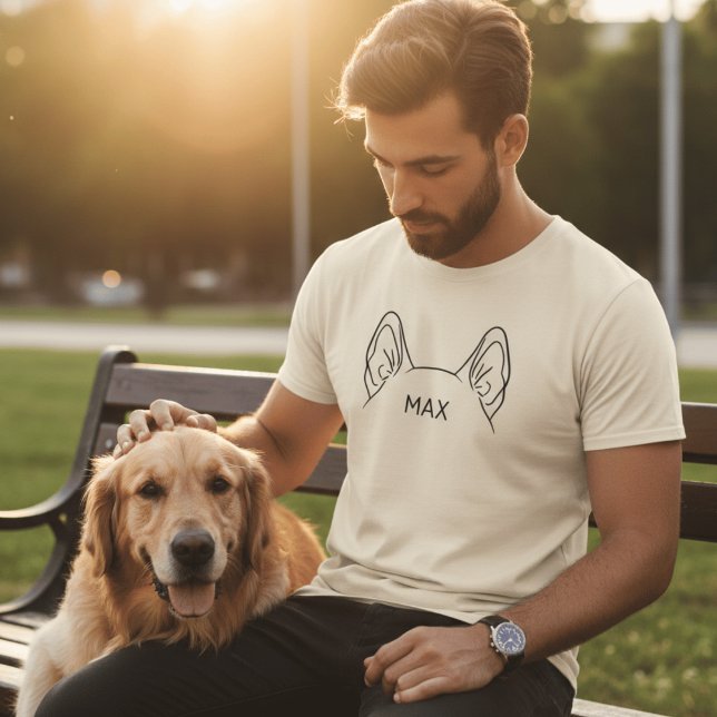 Custom Pet Ear Name Shirt - Minimalist Dog Mom Gif (Creator Uploaded)