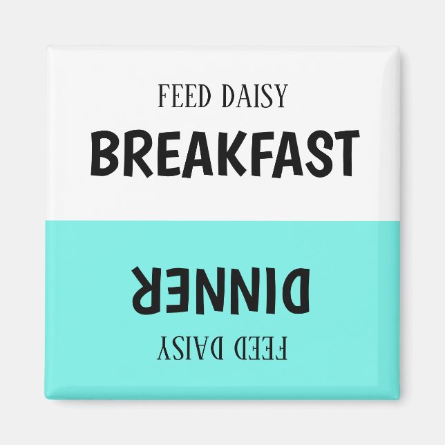 Custom Pet Feeding Tracker Magnet (Front)