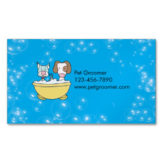 Custom Pet Groomer Business Card Magnet