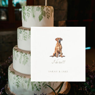 Custom Pet Image Wedding Napkins