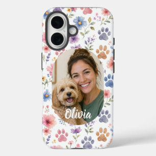Custom Pet Lover Photo Phone Case with Name